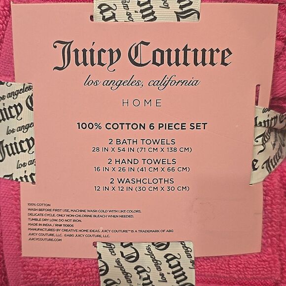Juicy Couture Home Script Bath Towel Set - Picture 6 of 6